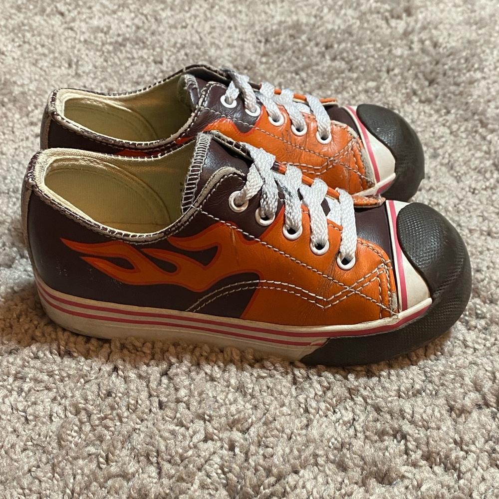 Morgan & Milo Orange and Black Kids' Sneakers